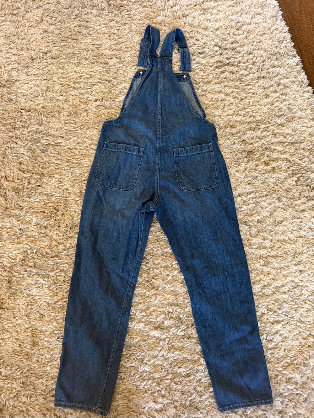 Gap Denim Women’s Small Blue Cotton Bib Overalls Adjustable Straps Relaxed Fit - Picture 4 of 5